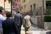 Burlando visita l'edificio scolastico